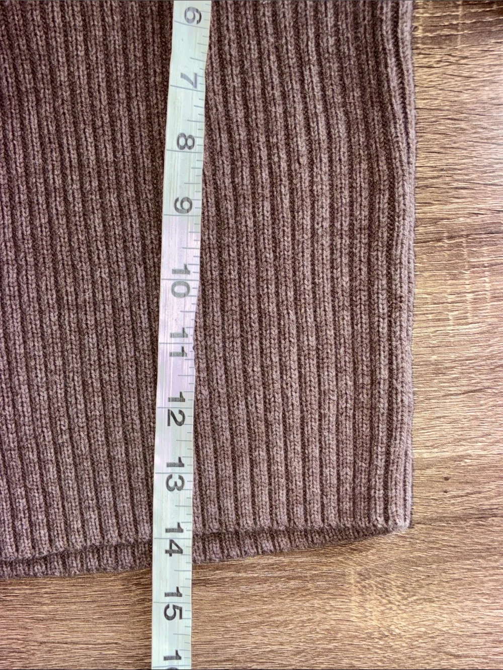 Pre Owned Sonoma Brown Ribbed Half-Zip Sweater with Blue Stripe Cuffs 2T